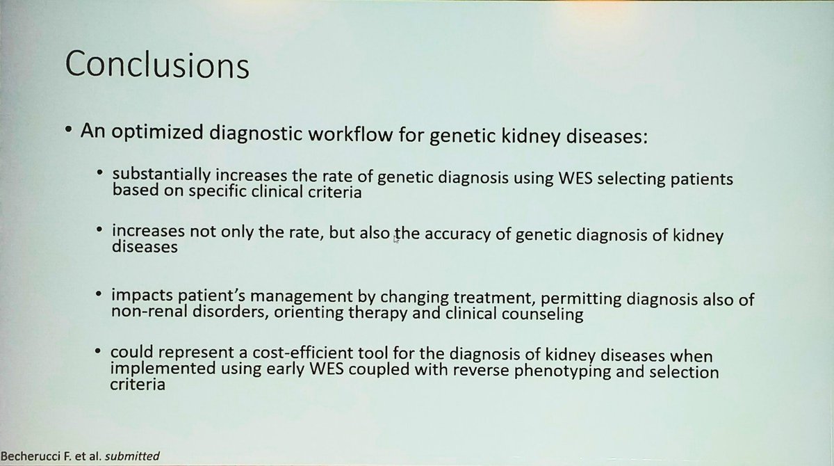 ERAkidney's tweet image. It also had an impact in the patients family members and in their own clinical workup and transplant decisions 👍

📢 An optimized diagnostic workflow increases the rate and accuracy of genetic diagnosis of kidney diseases
#GENera22 #FCera22 #ERA22