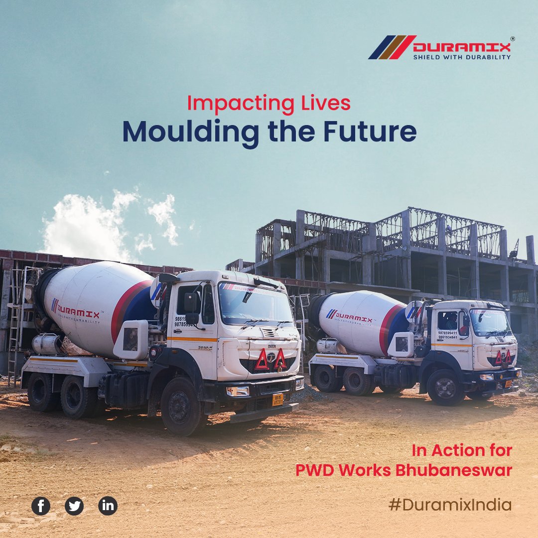 Duramix is proud to have an imprint on the lives of thousands of people through PWD Works in Bhubaneswar!
.
#duramix #duramixindia #constructionindustry #constructionmachinery #constructionequipment #constructionsite #constructionlife  #constructionexhibition #constructionstories