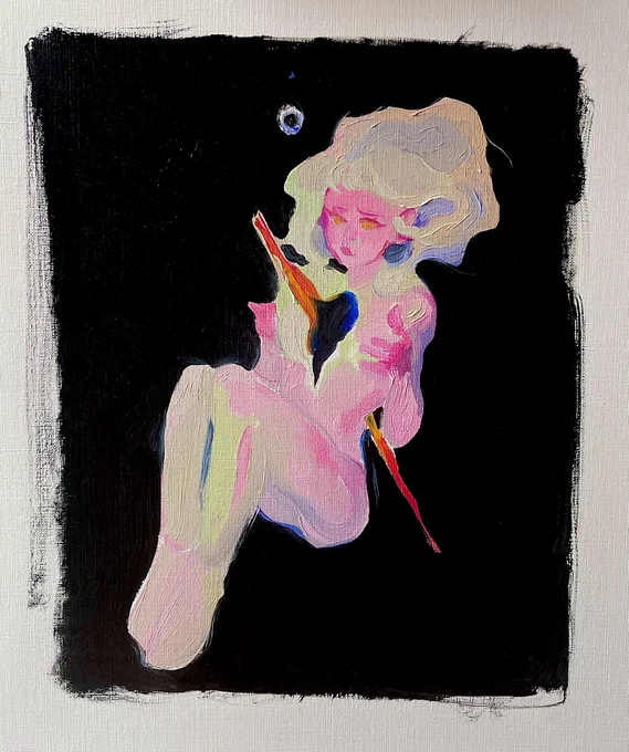 rough study in oil 