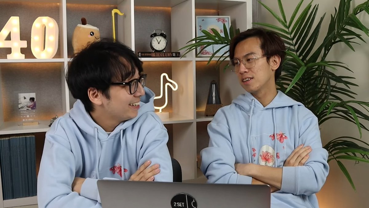 sacrilegiousbee's tweet photo. something something, their new matching hoodies called me back to watch this vid, specifically. they look cute 💕 https://t.co/M5J5TlUE7L