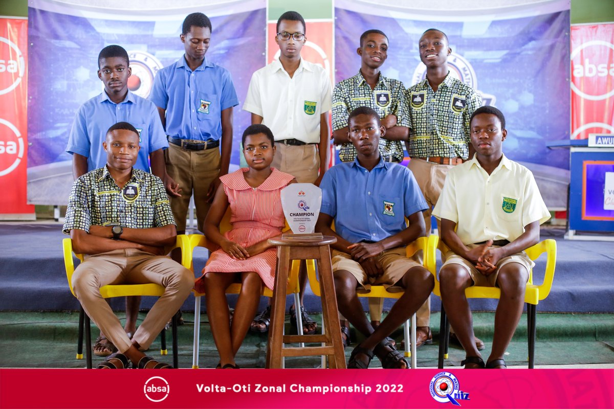 NSMQGhana's tweet photo. Volta-Oti Zonal Championship - Finale

End of Round 2

Bishop Herman College: 32pts
Sonrise Christian High School: 24pts
Mawuli School: 22pts

One for the history books 🔥🔥🔥

@AbsaGhana 

#AbsaZonalChamps #NSMQ2022 #Primetime https://t.co/rcoM8GGVDt