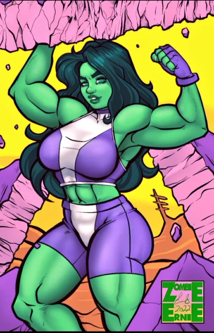 #SheHulk bit because I wanna. Always loved Jen. If it goes over well, I might have the "Spicy Variant" posted tonight.
Let me know if the interest is there~ 