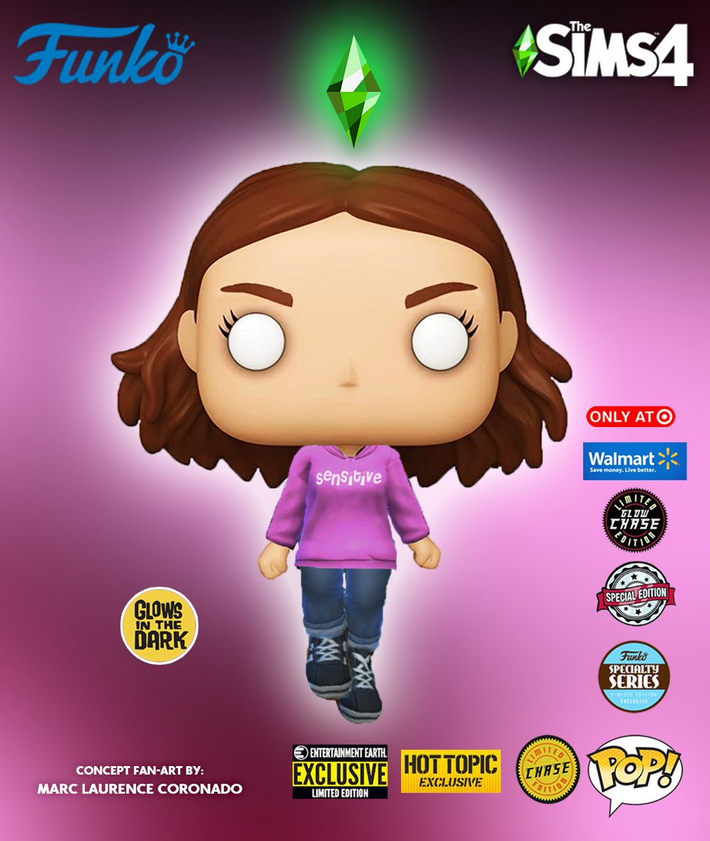 CONCEPT FAN-ART for today. Lilsimsie (Kayla) as a Funko Pop! Exclusive Levitating with Sensitive Hoodie (Are you kidding me?!) Pose Hi @lilsimsie @TheSims x @OriginalFunko 🙏🏻 #thesims #thesims4 #sims4 #funko #funkopop #concept #fanart #lilsimsie