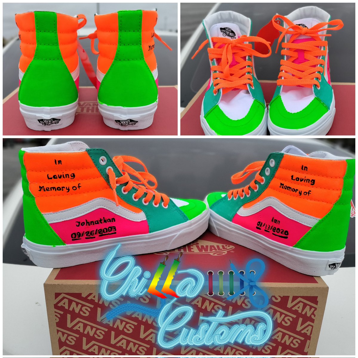 ChillaCustoms's tweet photo. Tribute Vans by Me.. #ChillaCustoms #Vans #custom #sneakers https://t.co/wjQWkUzDdm