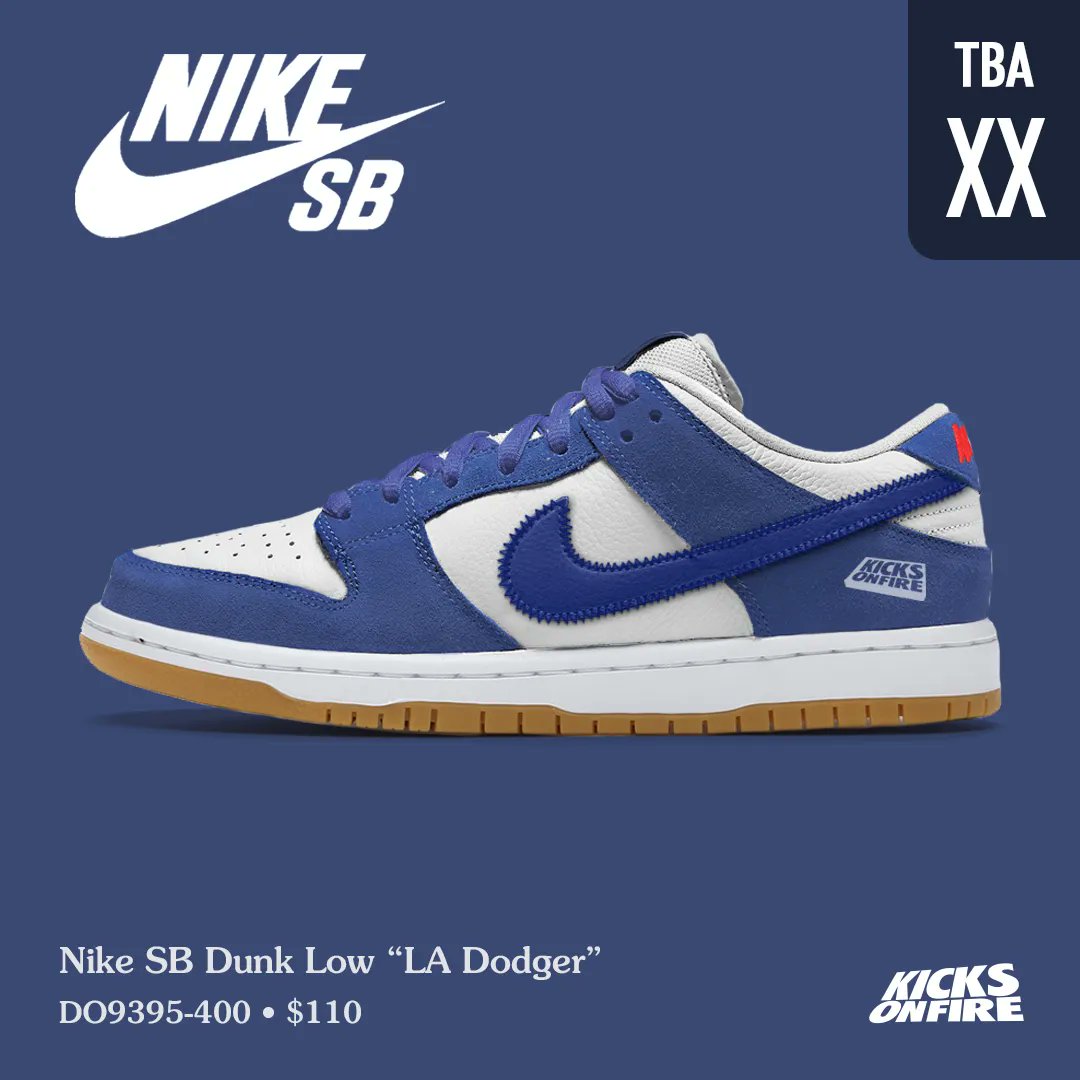 KicksOnFire on X: Need These Nike SB Dunk Low “LA Dodger” ? 💙   / X
