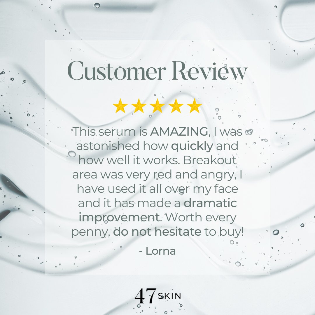 47_skin's tweet photo. A very happy customer review! Amazing results ⭐

#47Skin #review #silverchitoderm #loveyourskin #acnecommunity #skinpositivity https://t.co/glxlJQFzO8