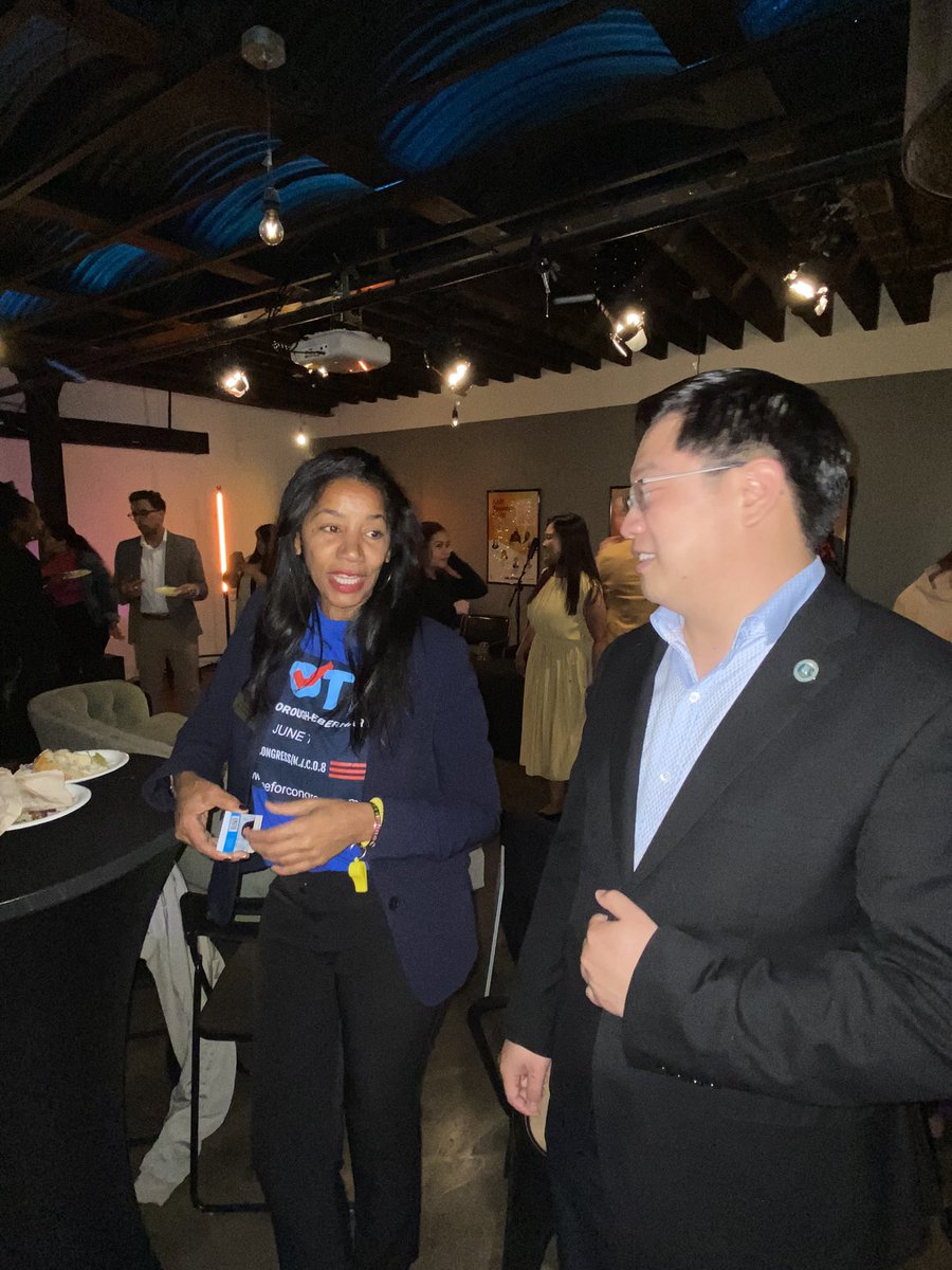ane_eberhard's tweet photo. Great vibes at Kvibe Studios for the AAPI mixer in The Heights #jerseycity #aneforcongress #votejune7 https://t.co/bKd8s1wZcJ