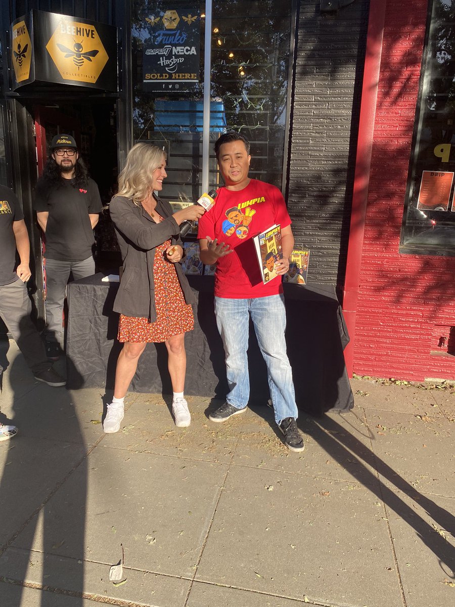 Making a little bit of TV Magic today with <a href="/GoodDayWeekend/">Good Day Weekend</a> with <a href="/kidheroes/">Kid Heroes | Film • Comics • Collectibles</a> <a href="/LeRoid/">LeRoid</a> <a href="/LumpiaMovie/">LUMPIA WITH A VENGEANCE Now Streaming @Tubi</a> <a href="/MollyRiehl/">Molly Riehl</a> 🤩🎥✨💕 #sactown