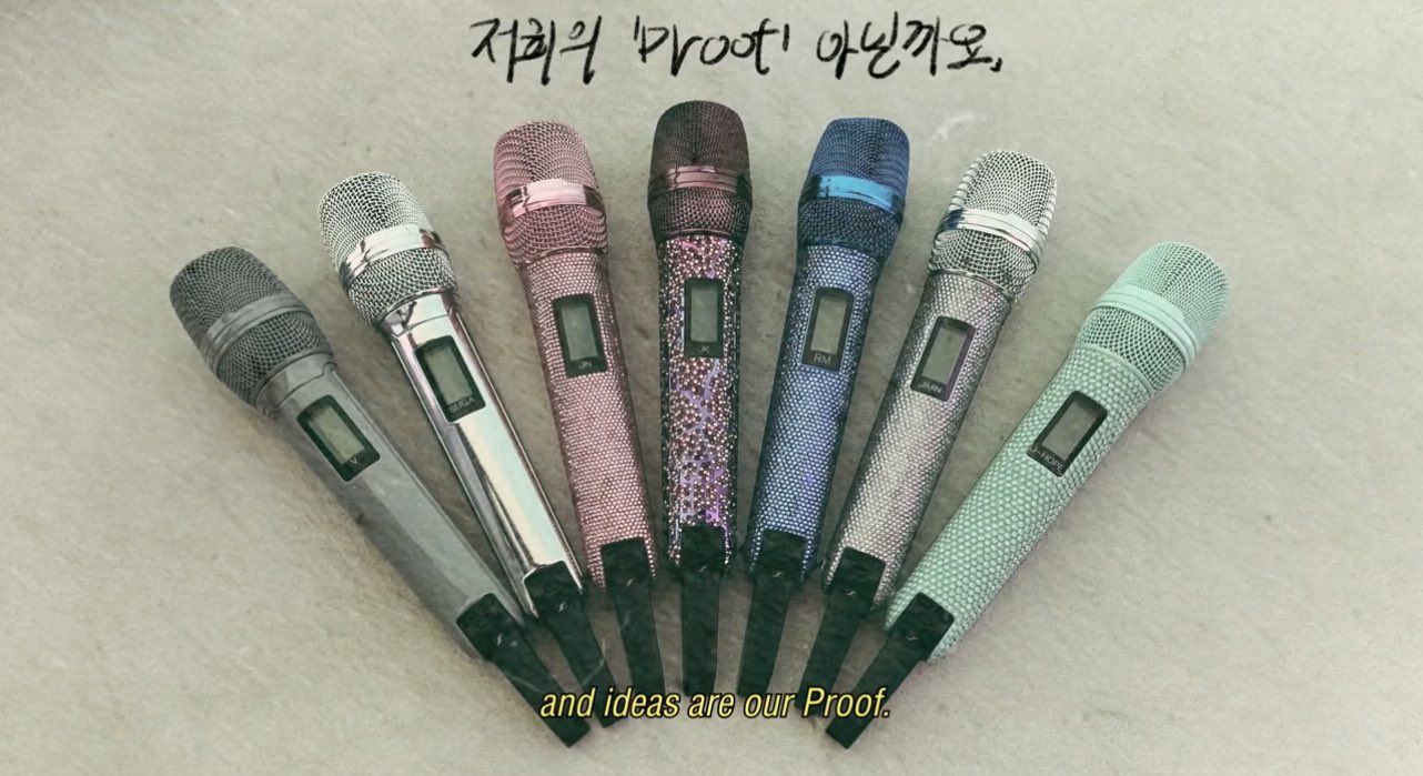 bts⁷ 6.10 20 on Twitter "yoongi adding bts' microphones to his Proof