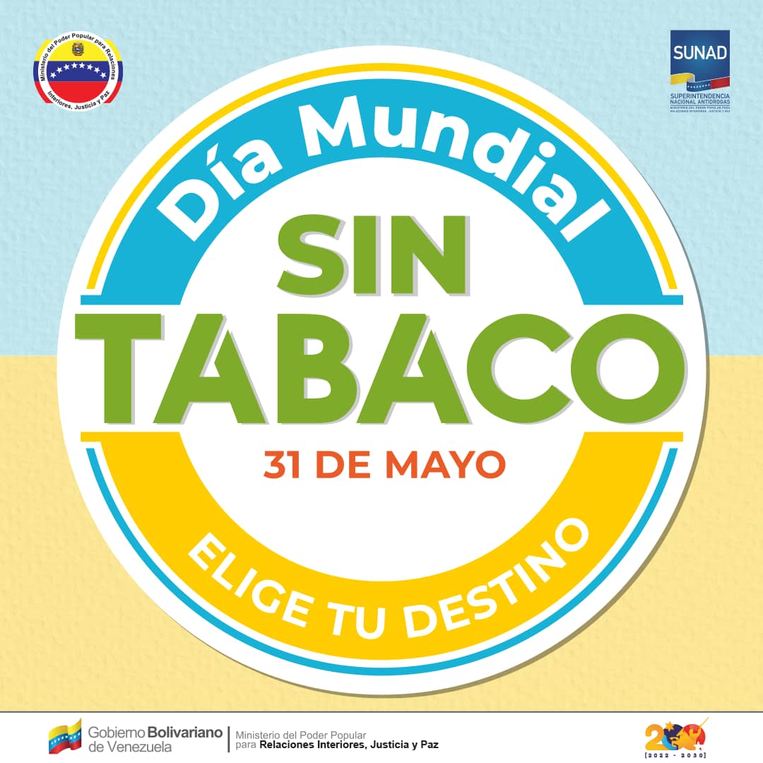 FalconSunad's tweet photo. El próximo 31 de mayo se celebra Día Mundial sin Tabaco, establecido por la Organización Mundial de la Salud.

Desde la Sunad iniciamos la compañía para concienciar sobre los efectos nocivos y letales del consumo y la exposición al humo de tabaco. https://t.co/fiVzCcS3RN