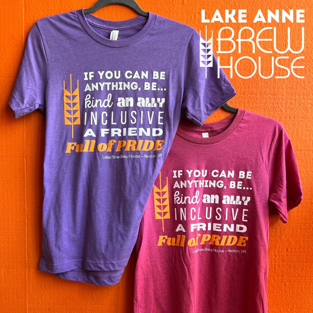 lakeannebrew's tweet photo. 2022 LABH Pride shirts are in stock now! Your choice of pink or purple – which do you like best? Mark your calendar now for Show Tunes Sing Along June 3rd and Pride Festival June 4th!
.
#restonpride #showtunes #singalong #festival #loveislove #localbeerisbetter #restonva https://t.co/PSZmvLk4bQ