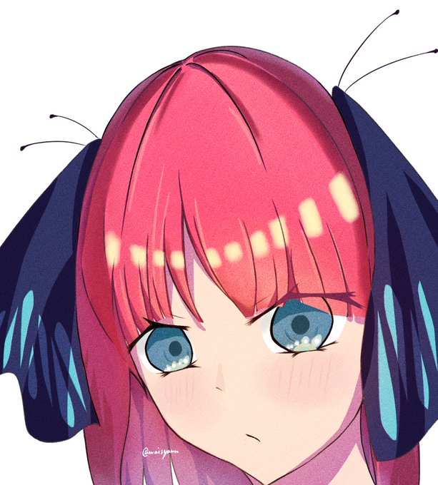 あわいさんがTwitterに投稿した中野二乃(五等分の花嫁)のイラスト。
