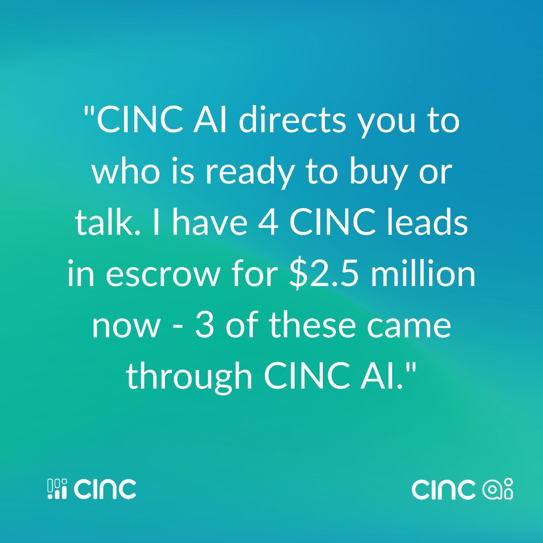 CINCPro's tweet image. #WhatClientsAreSaying #CINCAI #realestate #retech