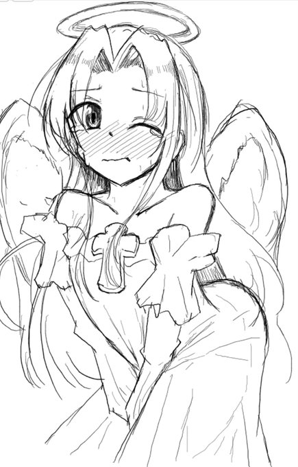 絵チャで描かせていただいたムトーさんのところの天使ちゃん 