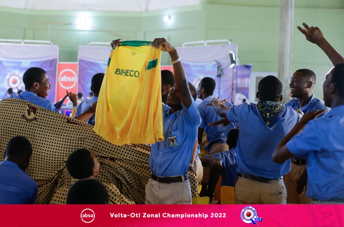 NSMQGhana's tweet photo. Volta-Oti Zonal Championship - Finale

End of Contest

Bishop Herman College: 51pts
Sonrise Christian High School: 46pts
Mawuli School: 32pts

Congratulations to the Volta-Oti Zonal Champions: Bishop Herman College 💯

@AbsaGhana 

#AbsaZonalChamps #NSMQ2022 #Primetime https://t.co/zahhzIvk7Z