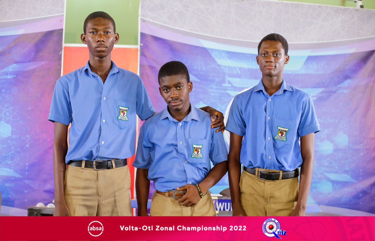 NSMQGhana's tweet photo. Volta-Oti Zonal Championship - Finale

End of Contest

Bishop Herman College: 51pts
Sonrise Christian High School: 46pts
Mawuli School: 32pts

Congratulations to the Volta-Oti Zonal Champions: Bishop Herman College 💯

@AbsaGhana 

#AbsaZonalChamps #NSMQ2022 #Primetime https://t.co/zahhzIvk7Z