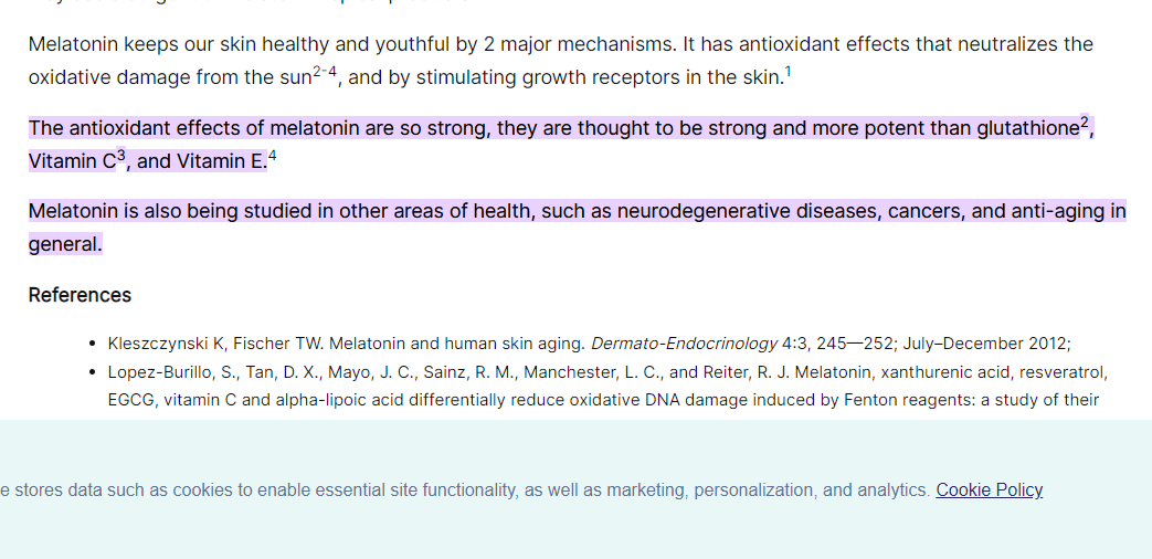 NaturallyFTW's tweet photo. MELATONIN - more potent than glutathione #NotForSleep https://t.co/cKLiNhzUdr