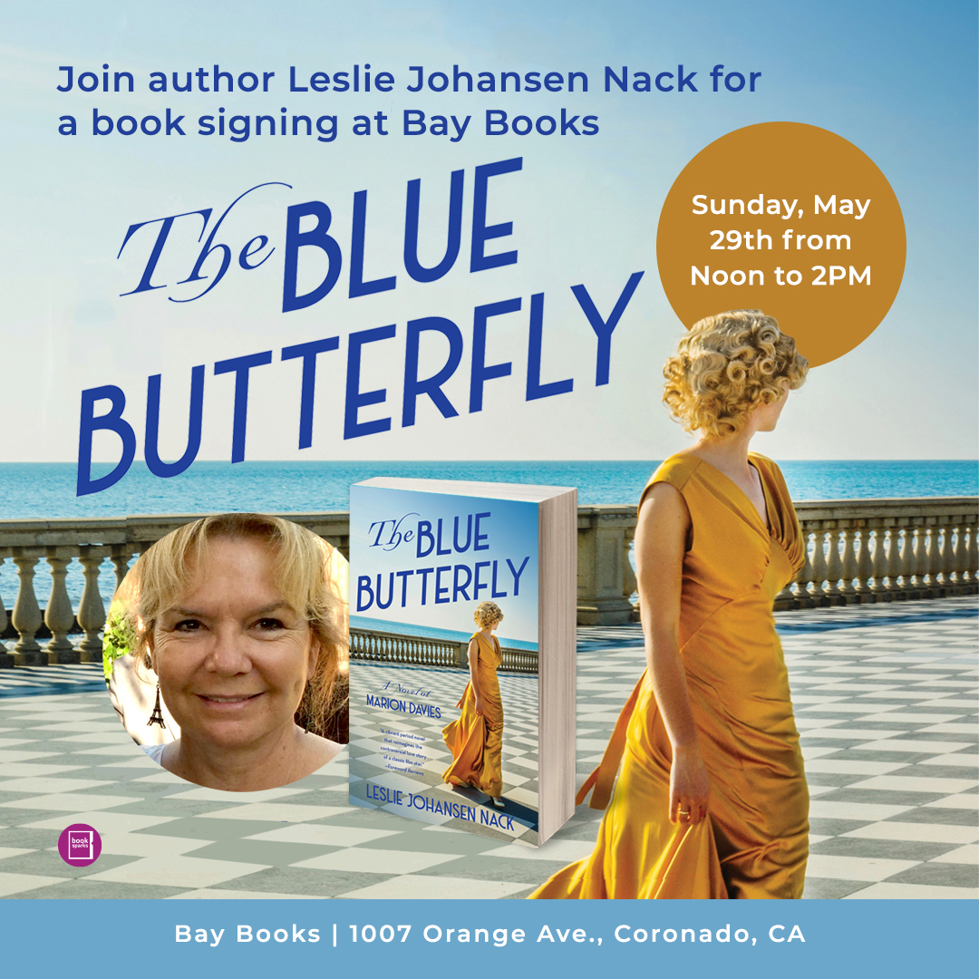 BookSparks's tweet photo. Stop by Bay Books in Coronado, CA on 5/29 from 12PM-2PM/PT to see @leslie_nack and get a signed copy of #TheBlueButterfly!🦋📖
#SRC2022 #BookTwt https://t.co/AZE6RSpjRX