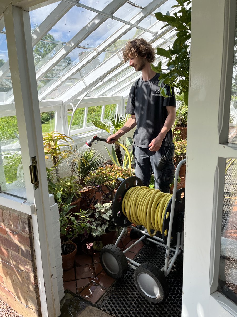 winterbournehg's tweet photo. The Garden Team have been busy beavering away in the garden this week. Ann has been planting in the old strawberry beds, Will has been keeping the plants well watered in the glasshouses and Fumiko has been planting gladioli in the Walled Garden! https://t.co/0O2ybdAtJp