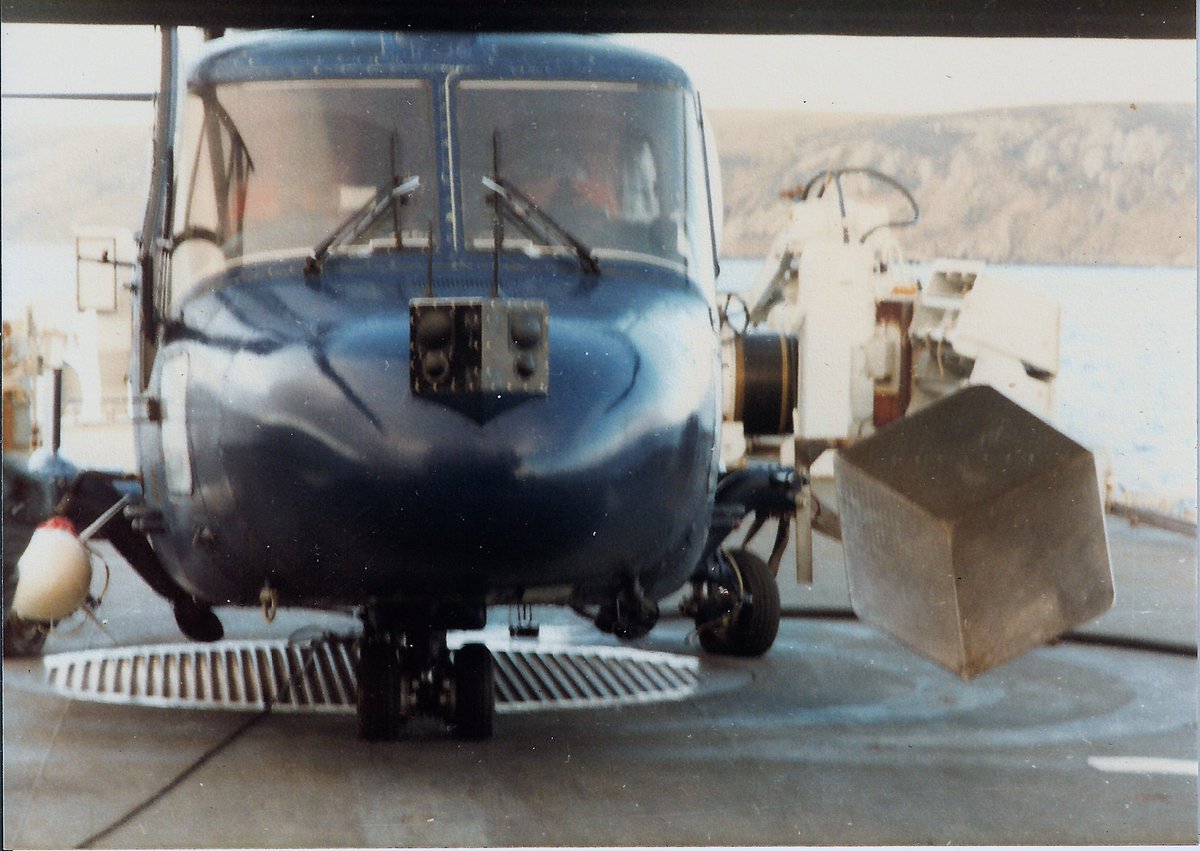 Jet Art Aviation (@jetartaviation) on Twitter photo #OnThisDay 40 years ago Lynx XZ233 had a close shave with an Argentine Aermacchi
In what was the first real air action of the day, <a href="/RoyalNavy/">Royal Navy</a> Lynx XZ233 was hovering at 400ft above the Falkland sound with an Exocet decoy mounted to the port side of the aircraft. 1/3 #OnThisDay 40 years ago Lynx XZ233 had a close shave with an Argentine Aermacchi
In what was the first real air action of the day, <a href="/RoyalNavy/">Royal Navy</a> Lynx XZ233 was hovering at 400ft above the Falkland sound with an Exocet decoy mounted to the port side of the aircraft. 1/3