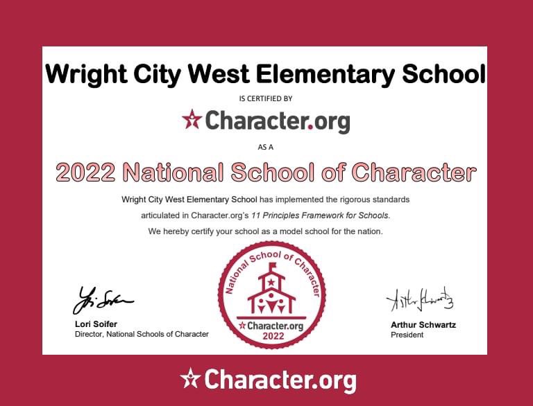 Mr_Pat_Wallace's tweet photo. West is a National School of Character! I am so proud of our hard work, dedication, and love to provide our students an amazing academic and character education. This school is special and I am so thankful to be a part of it with such amazing people. @CharacterDotOrg https://t.co/1xmfNSJp5P