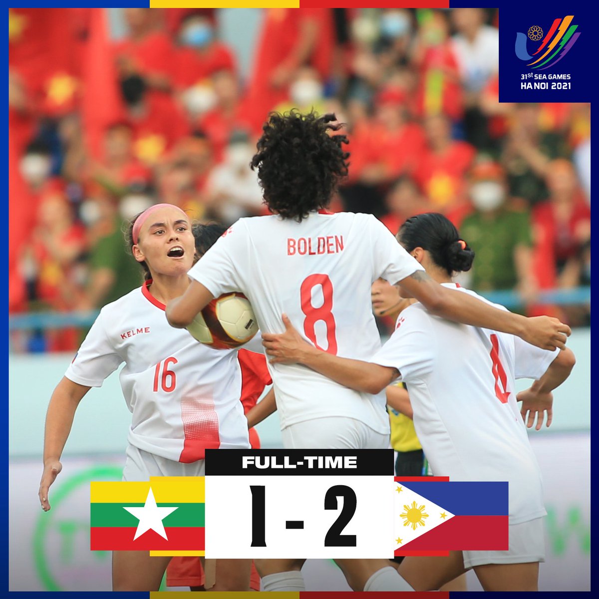 #SEAGames2022 Women's Football

🥇 Vietnam 🇻🇳
🥈 Thailand 🇹🇭
🥉 Philippines 🇵🇭