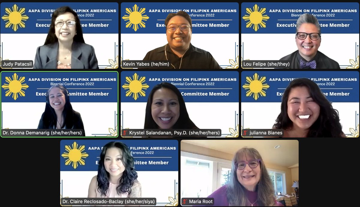 kevinyabes's tweet image. @FilAmPsych Executive Committee with our opening keynote speaker, Dr. Maria Root! #DoFA2022 #DoFA2022Conference