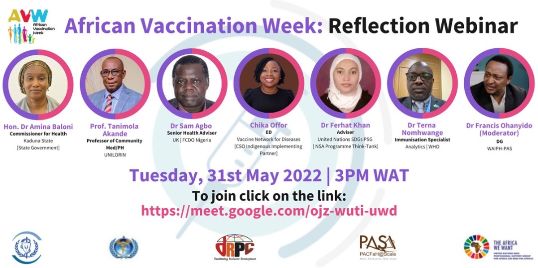 TheWaaph's tweet image. #KeepTheDate 
@TheWaaph supported by @PACFaHatSCALE (PAS) a @dRPC-led @gatesfoundation project with @SDGsAfricaPSG invites you to the #AVW Reflection Webinar Tues., 31st May 2022 | 3PM WAT
To join, click on this~&amp;gt;: meet.google.com/ojz-wuti-uwd
Meet panelists👇https://t.co/rFbpYvpMQG