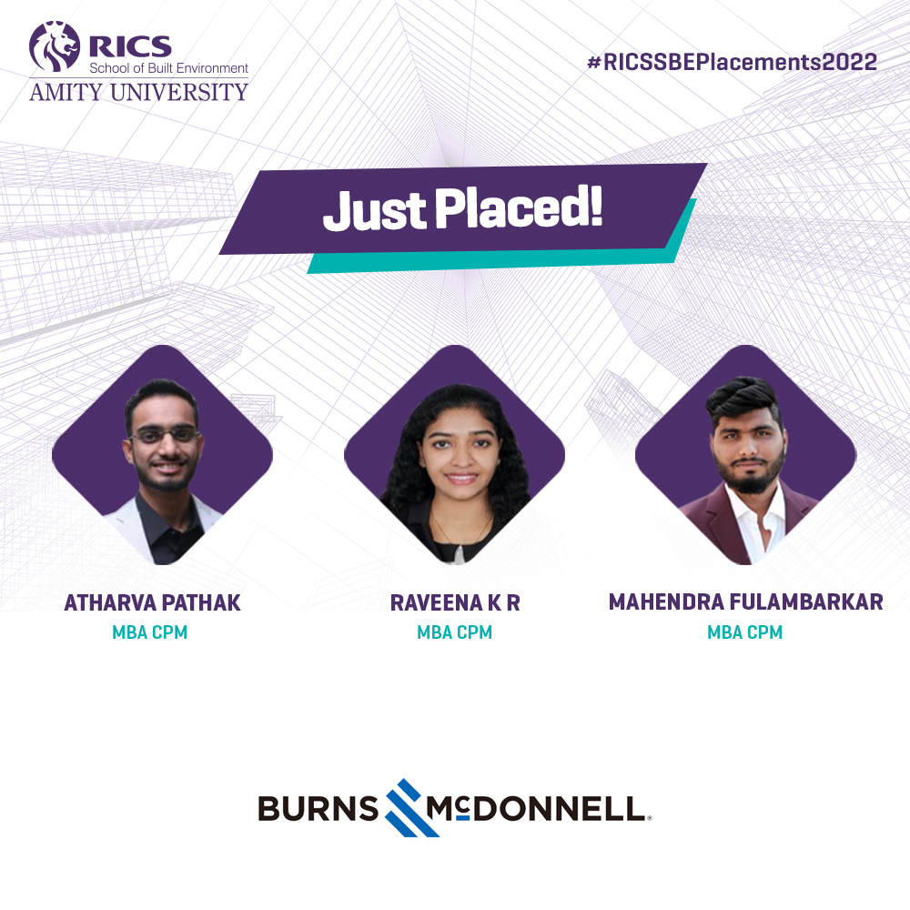 RICS_SBE's tweet photo. Congratulations to the students on their placements with Burns & McDonnell.
Applications for Session 2022 are open.
Apply Now: https://t.co/iNZhNdNeEC
#RICSSBEPlacements2022 #RICSSBE #Economics #Construction #RICSSBENoida #StudentsOfRICSSBE #ProjectManagement #MBA https://t.co/vcyFQUY5W4