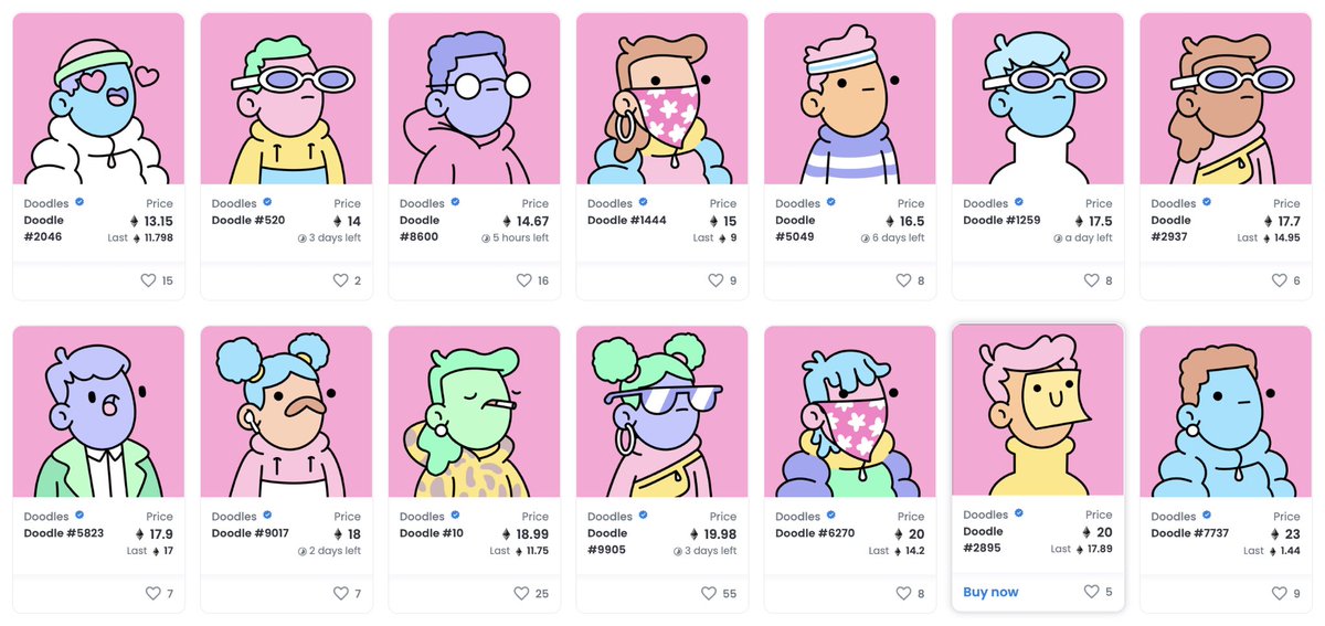 marv_sun's tweet photo. Of all the @doodles backgrounds, pink has to be the best and most on brand🌈 https://t.co/gfm18Hp8QO