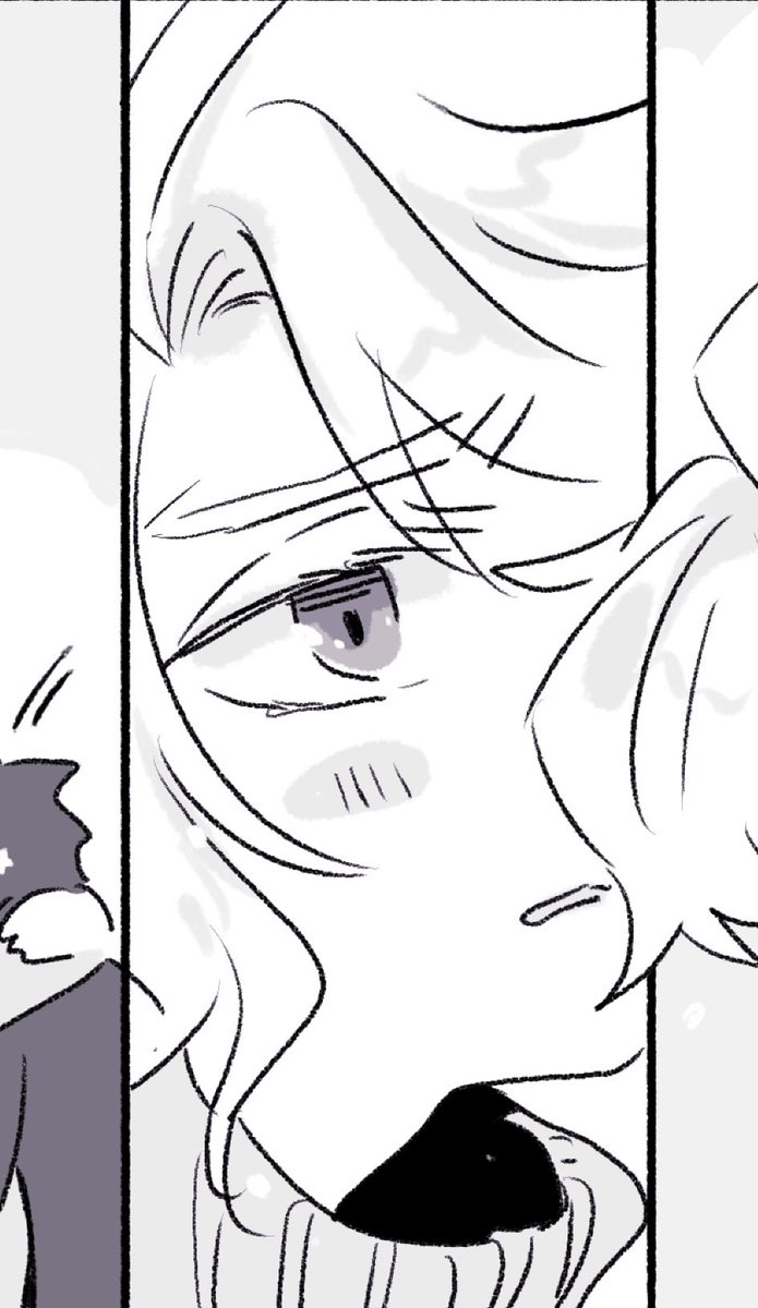 下描きでなんか足りないなってなってペン入れでこうなったお顔だったんですわ 