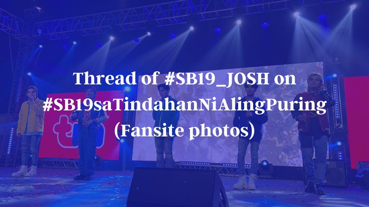JCSGALLERY's tweet photo. Thread of #SB19_JOSH's photos/previews/clips from #SB19saTindahanNiAlingPuring

Credits to these lovely fansites 💕

@SB19Official @JoshCullen_s https://t.co/barjsj2L9q