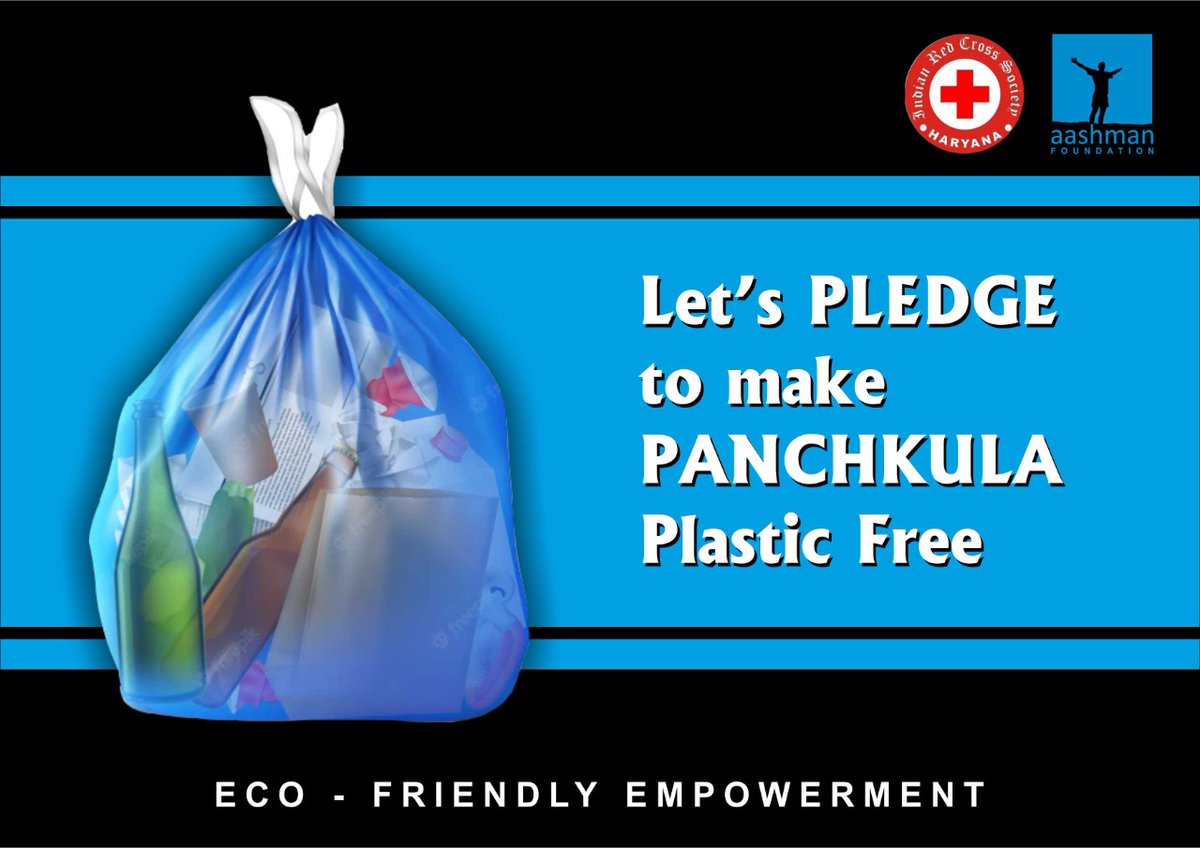 @aashmanfoundation in association with the Indian Red Cross society has taken the initiative to make Panchkula a plastic free city. This campaign brings double sustainable development- for environment . #aashmanfoundation