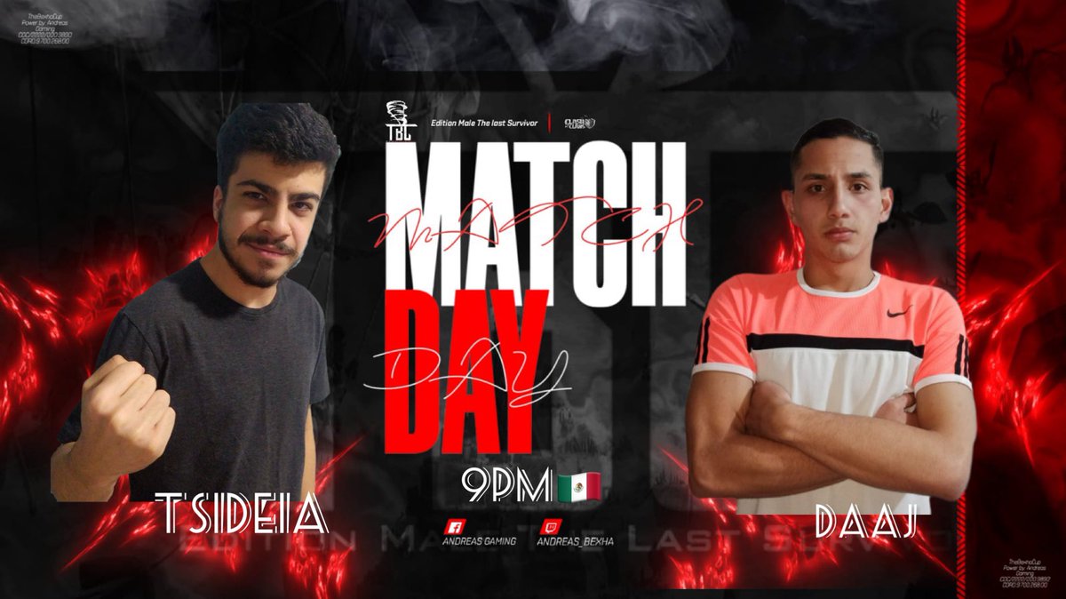AndreasBexha22's tweet photo. 🔴The Bexha Cup⚫️Male Edition ☑️
🟡Sabado 21 de Mayo💥
🎥Cámaras On 😱
🤗@_Kuboo_ 🆚 #Doc 
4pm🇲🇽
🔹@mart1nni 🆚@DebochadoEdu 
8pm🇲🇽
💥@Tsideia1 🆚 #Daaj 
9pm🇲🇽
Rifa de paisaje y pase de oro a espectadores 🥳Ty 🦁

https://t.co/MEEblks4SX https://t.co/Co8RoodJu6
