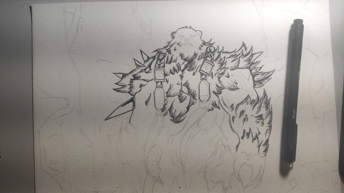 Aya_artes's tweet photo. Drawing Volibear 
#LeagueOfLegends #LeagueOfLegendsFanArt #fanart #volibear #lol #draw #dibujo #desenho https://t.co/Oupul4dQ9u