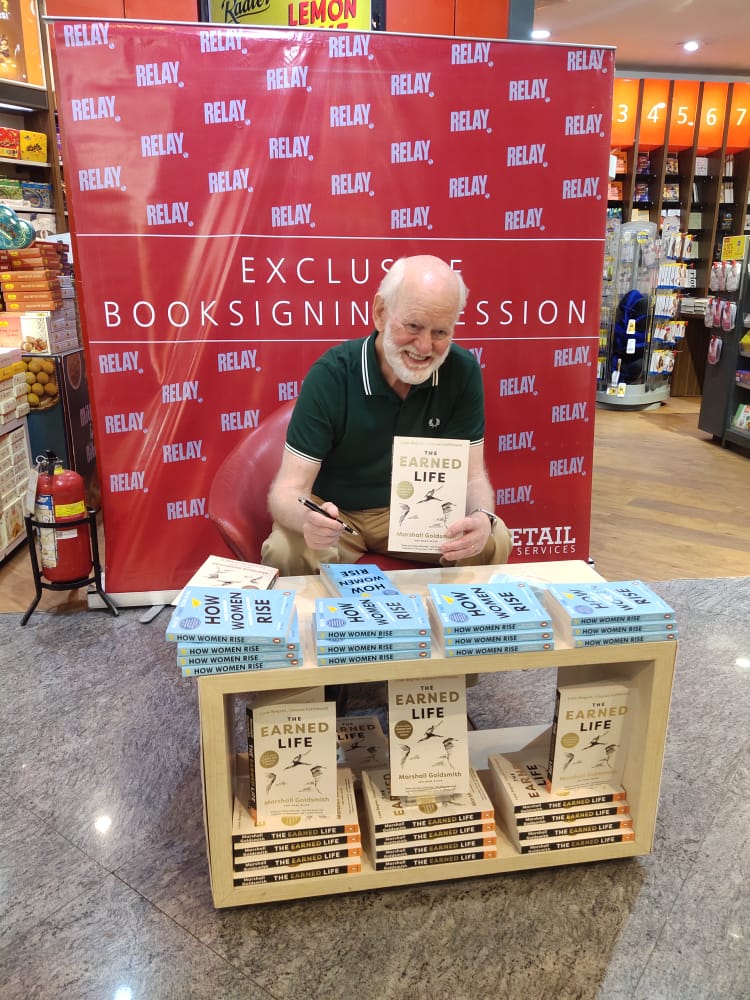 RelayIndia's tweet photo. #relayauthorsigning by #marchalgoldsmith successfully at Relay India - Travel Retail Services pvt ltd.
@blrairport Grab your copy now.
#relayindia #authorsigning https://t.co/Qjrwp1hSyu