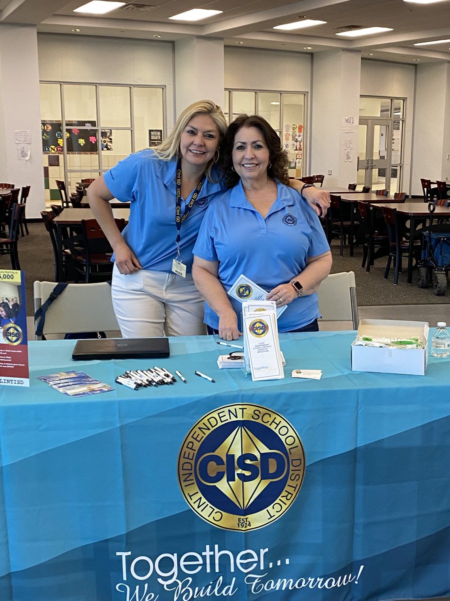ClintBenefits's tweet photo. Join Us at the Clint ISD  Job Fair! Best Benefits Dept in Region 19 ⁦@susan_sramirez⁩ ⁦@ClintISD⁩ ⁦@clintisd_hr⁩ #WeAreClintISD https://t.co/XejBWIb7Qo