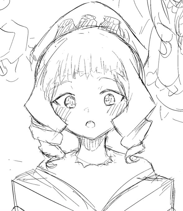 ラフの段階でもう可愛い 