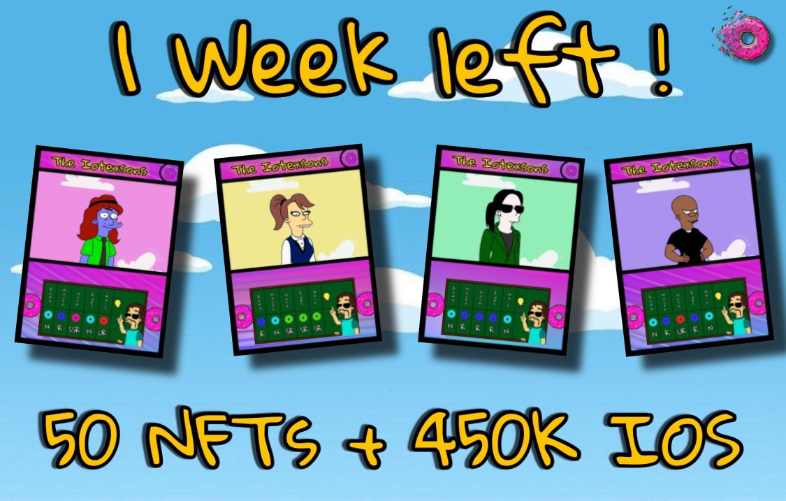 Our Giveaway will end in 1 Week! 🔥

Don’t forget to check out our gleam Competition 🍩

gleam.io/y2Wiu/the-iote…

#iotex #theiotexsons #nft #p2e #airdrop #giveaway #binance