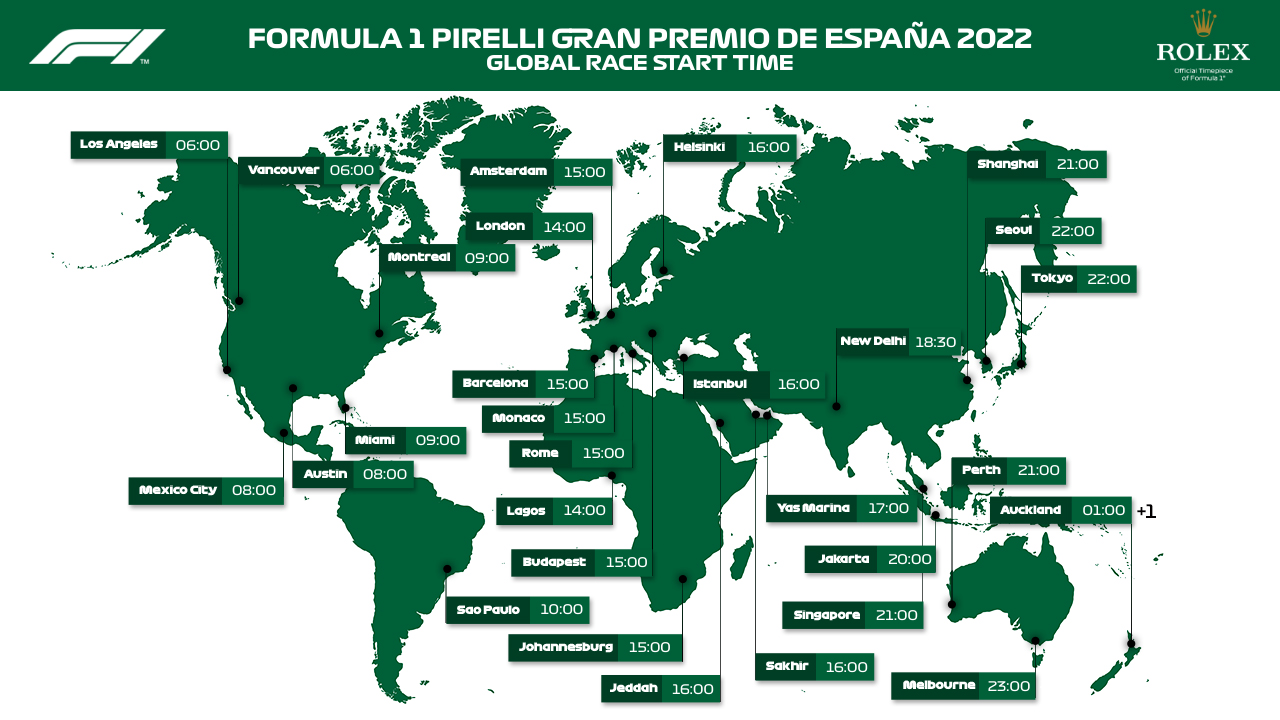 Spanish Grand Prix timetable