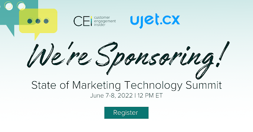 ujetcx's tweet photo. We’re sponsoring! @ujetcx is excited to announce that we’re partnering with CEI on their next Online Event, State of Contact Center Technology Summit, 6/7-6/8 at 12 PM ET! 

Register for the event here: https://t.co/65aAxqQnkK

#CCWDigital #CEI https://t.co/EFFxXr2C8B