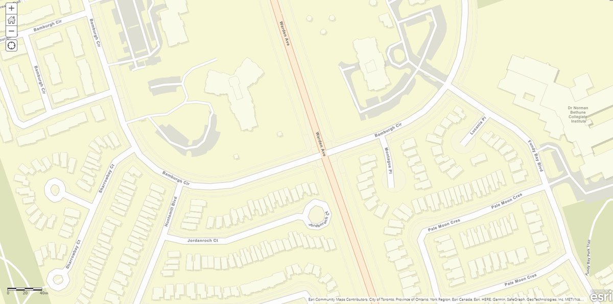 COLLISION: Bamburgh Cir + Warden Av * 11:53 am * - Cyclist struck - Reports cyclist is a child - Unknown injuries - Driver/car has remained o/s - Officers responding #GO953014 ^dh