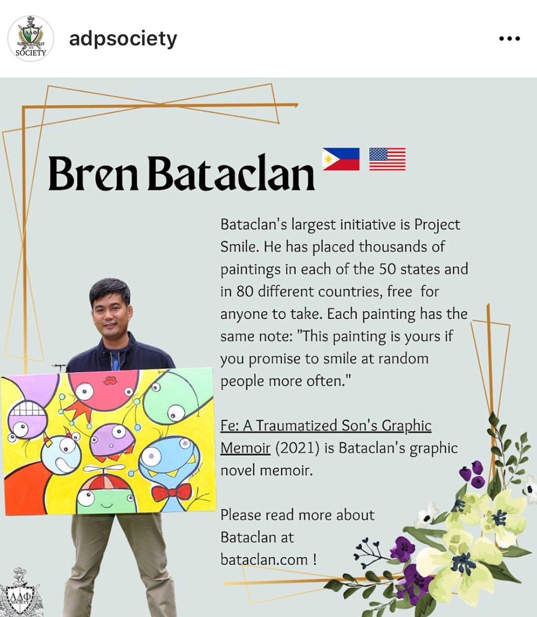 smileproject's tweet photo. It’s such an honor to be one of the authors Alpha Delta Phi Society featured for Asian American &amp; Pacific Islander Heritage Month. Maraming salamat! You can purchase my graphic memoir, FE, at the Harvard Coop. @adpsociety @harvardcoop https://t.co/Wk5pkPc1nT