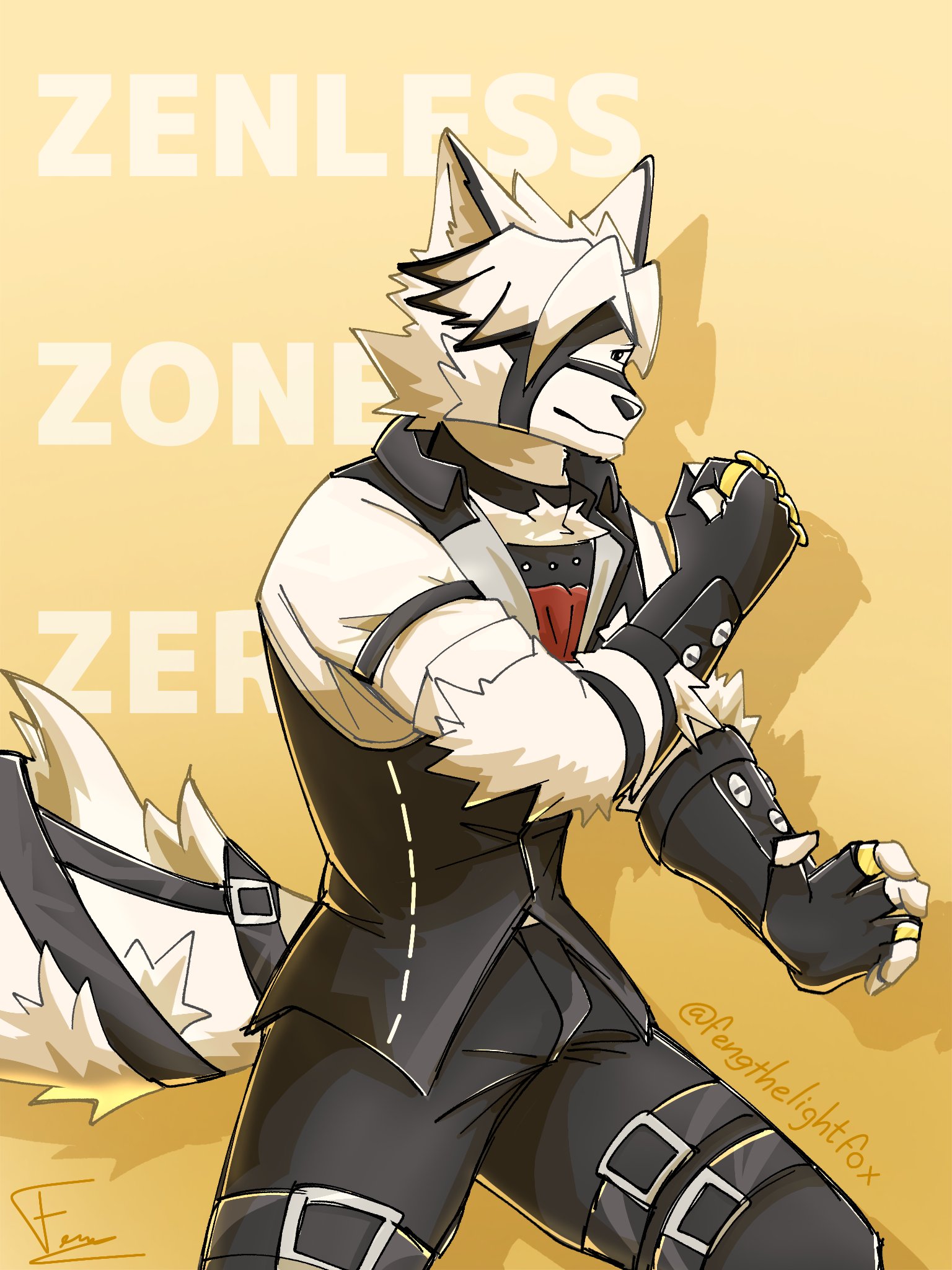 Butler from Zenless Zone Zero fanart : r/furry