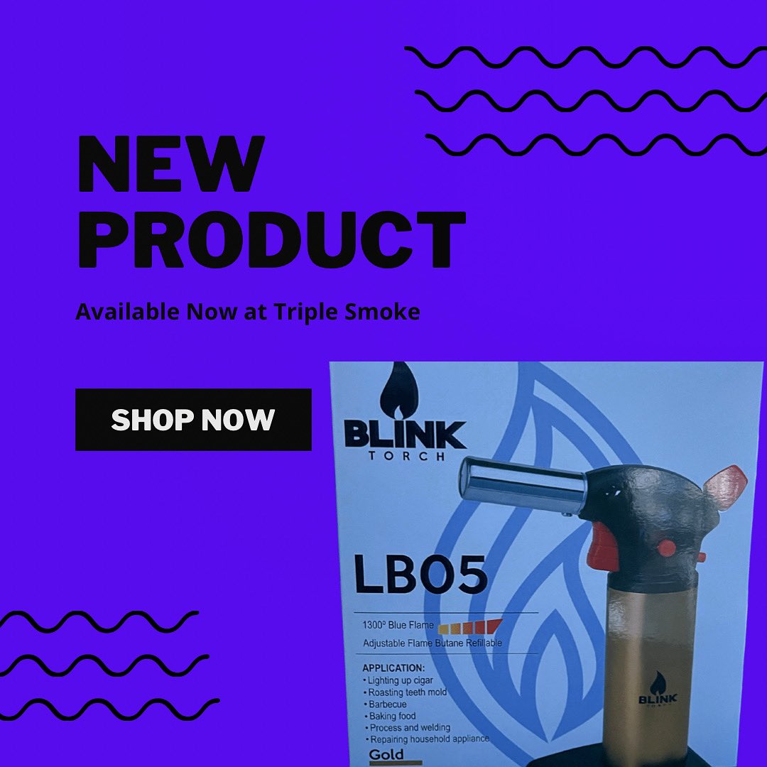 smoke_triple's tweet photo. 🚨New Product Alert 🚨
Blink Torch available now at Triple Smoke Shop. 💨 https://t.co/bHXnzDWyK3