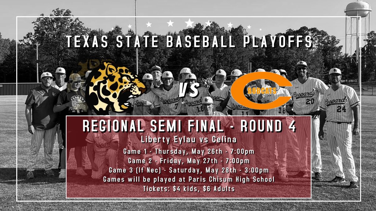 The Leopards will square off with Celina in a best of 3 series in the regional semi final round. COME EARLY &amp; BE LOUD!!! #LPND