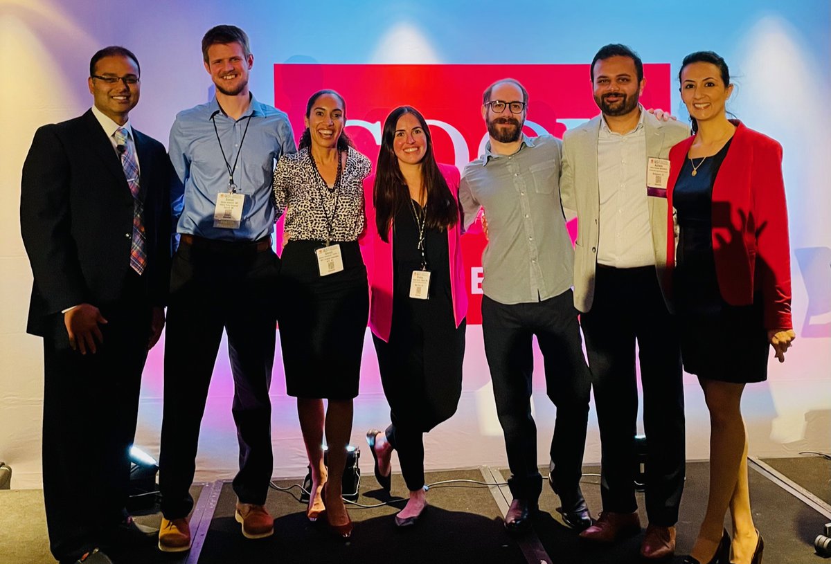cookvascular's tweet photo. A big thanks to all who participated in #EmboWars at #GEST2022. And special congratulations to all our finalists. Pictured l-r: @RamChadalavada @stefanbrancel @hglenys17 @kiremagarciamd Dr. Massoud Allahyari @ashwinpdeshmukh @WhereIsYasmin 
@thegestgroup #IRad #TwittIR #IRadRes https://t.co/xdIcB3YCbT