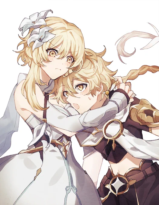 ずっと一緒にいて#原神 #GenshinImpact #Lumine #aether 