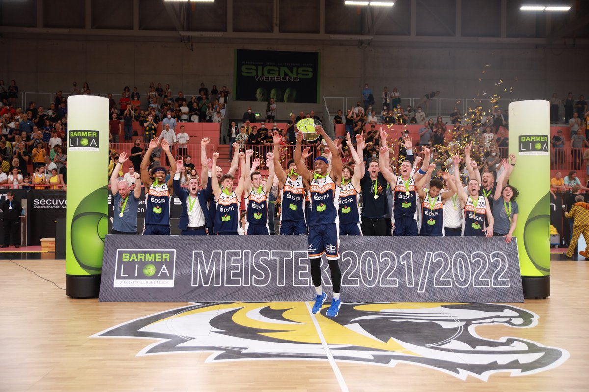 HRO_Seawolves's tweet photo. Die #ROSTOCK #SEAWOLVES sind Meister der BARMER 2. Basketball Bundesliga #ProA!

In einem umkämpften 2. Finale konnten sich unsere Wölfe auch bei den Tigers Tübingen mit 78:77 (38:47) durchsetzen. https://t.co/O7c9T8GWoN