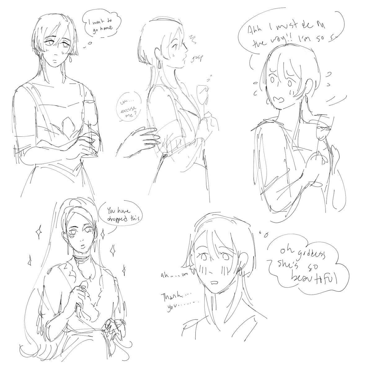 jiiandui's tweet image. wow u guys like petrabern well here r some old doodles of them from like a year ago 🥴